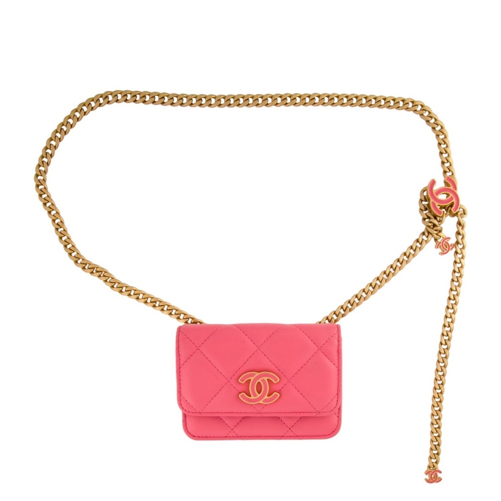Chanel 20222 Lambskin Enamel CC belt bag